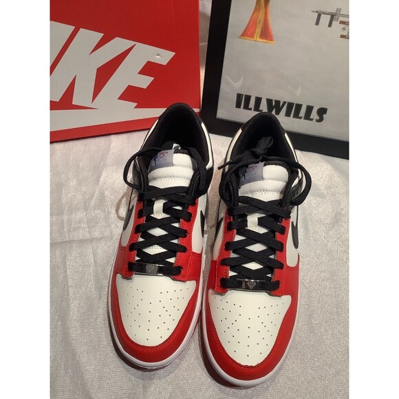 Nike Dunk Low EMB NBA 75th Anniversary Chicago Size 9 MEN\'S DD3363-100 Brand New main image 4